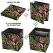 Cactus Skulls Smiling Face Potted And USA Flag Embroidery Style Storage Bin Storage Cube