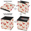 Funny Colorful Chicken Rooster On Gray Background Storage Bin Storage Cube
