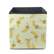 Smiling Bananas With Glasses On Gentle Yellow Background Storage Bin Storage Cube