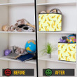 Smiling Bananas With Glasses On Gentle Yellow Background Storage Bin Storage Cube