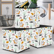 Funny Lion With Flora And Fauna Of Africa Storage Bin Storage Cube
