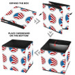 Monochrome Style With American Flag Circle Badge Pattern Storage Bin Storage Cube
