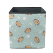 Space White Moon With Cute Cats Astronauts Storage Bin Storage Cube