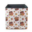 Basket With Mushrooms Maple Leaves And Rose Hips Storage Bin Storage Cube