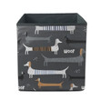 Colorful Dachshunds Dog On Gray Background Storage Bin Storage Cube