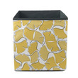Bright Yellow Autumn Leaves Flowers Drawing By Hand Storage Bin Storage Cube