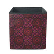 Black Brown And Red Floral Mandalas Motif Storage Bin Storage Cube