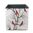 Red Cardinal Bird Sitting On The Branch Storage Bin Storage Cube