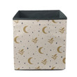 Gold Beautiful Moon With Crystals And Plants Storage Bin Storage Cube