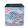 Watercolor Red And Blue Brush American Flag Pattern Storage Bin Storage Cube