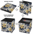 Tropical Leopard Animal Lily Flowers And Palm Leaves Storage Bin Storage Cube