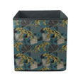 Tropical With Gold Leopard At East Style Storage Bin Storage Cube