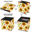 Floral Summer Pattern With Sunflowers And Butterflies Storage Bin Storage Cube