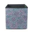 Hippie Style Sunflowers Outline Drawn In Turquoise And Pink Storage Bin Storage Cube