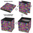 Psychedelic Texture With Colorful Flowers Leaves Branches Storage Bin Storage Cube