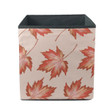 Motifs Watercolor Red Maple Leaves On Pink Background Storage Bin Storage Cube