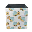 Natural Summer Cute Bee In Cartoon Style Storage Bin Storage Cube