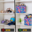 Colorful Magic Mushrooms Doodle Pattern In Hippie Style Storage Bin Storage Cube