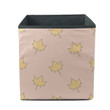 Light Yellow Autumn Maple Leaves On Pink Background Storage Bin Storage Cube