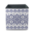 Blue Mandala Motif On White Background Storage Bin Storage Cube