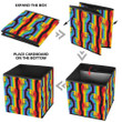 Rainbow Striped Hand Showing Fist Raised Gay Pattern Storage Bin Storage Cube
