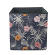 Trendy Summer Hawaii Hibiscus And Leaves Silhouette Storage Bin Storage Cube
