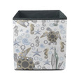 Abstract Sea Horses And Turtles Steampunk Style Storage Bin Storage Cube