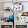 Doodle Cute Cat And Fish Black And White Storage Bin Storage Cube