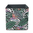 Tropical Floral With Exotic Flowers On Leopard Storage Bin Storage Cube
