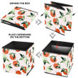 Orange Tangerines With Branches Flowers And Leaves Storage Bin Storage Cube