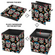 Traditional Mexican Sugar Skulls And Roses Storage Bin Storage Cube