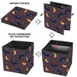 Moon And Black Bat In Starry Night Sky Storage Bin Storage Cube