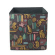 Trendy Style Leopards And Abstract Tropical Leaves Storage Bin Storage Cube