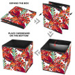 Amazing Red Tropical Palm Leaves Branches Hippie Style Design Storage Bin Storage Cube
