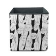 Hand Drawn Abstract Line Art With Human Dog And Duck Storage Bin Storage Cube