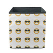 Hippie Retro Cute Sun With Smily And Sleepy Face Storage Bin Storage Cube