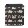 Shiba Inu And Hearts Happy Valentine's Day Storage Bin Storage Cube