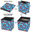 Shiitake Mushrooms Psychedelic Light Blue Background Design Storage Bin Storage Cube