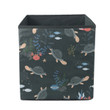 Turtle Decorated With Floral Ornaments Vintage Colorful Storage Bin Storage Cube