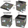 Cute Wolf Kids In Colorful Leaves And Sprigs Storage Bin Storage Cube