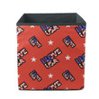 Cool Design I Love USA Word On Red Background Storage Bin Storage Cube