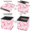 Watercolor Light Pink Camo Girly Unicorn Horse Pattern Storage Bin Storage Cube