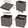 Mandala Motif Background With Gray And Orange Colors Storage Bin Storage Cube
