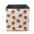 Beautiful Falling Autumn Leaves On Bright Background Storage Bin Storage Cube