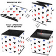Geometric Hearts Pattern Red And Blue Love Valentine's Day Background Storage Bin Storage Cube