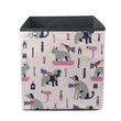 The Grooming Salon Dogs In Cartoon Background Storage Bin Storage Cube