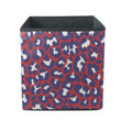 USA Colors Patriotic Leopard Skin Pattern Storage Bin Storage Cube