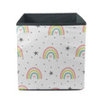 Cute Pattern With Rainbows Hearts Stars And Dots Storage Bin Storage Cube