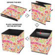 Vivid Colorful Flowers And Peace Signs Hippie Style Design Storage Bin Storage Cube