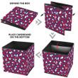 USA Colors Patriotic Leopard Skin Pattern Storage Bin Storage Cube